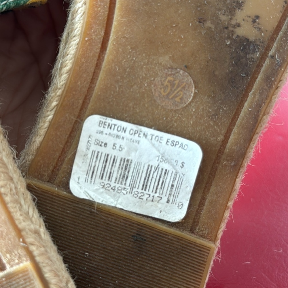 Tory Burch Benton Open Toe Espadrille Slide as 5.5 - Picture 6 of 7